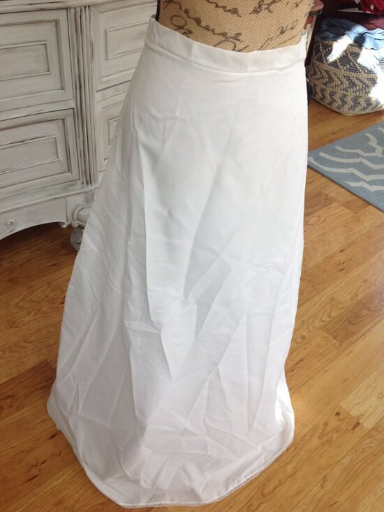 White Long Satin & Taffita Half Slip for Wedding Dress or Formal Wear - Picture 2 of 7